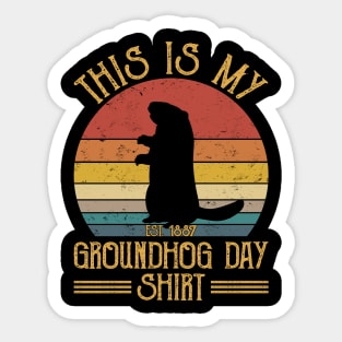 This Is My Groundhog Day Funny Rodent Lover Sticker